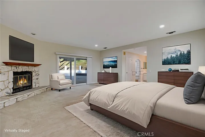 Primary bedroom- virtually staged
