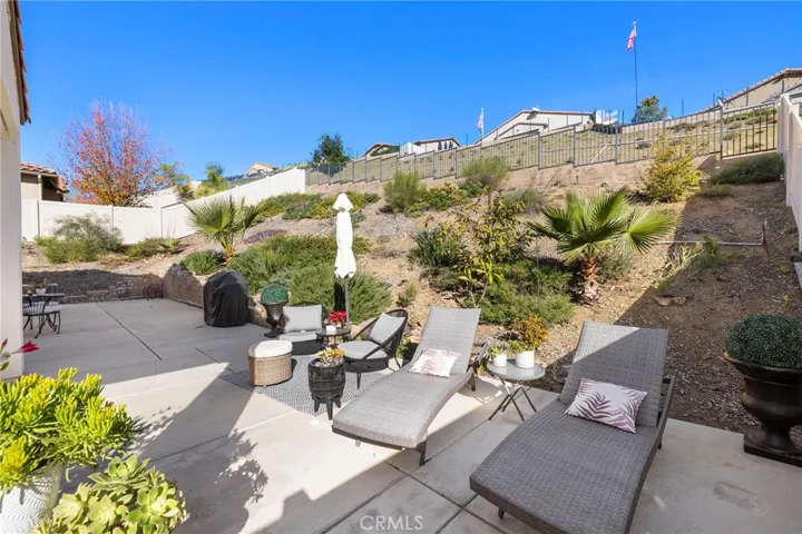 Uncovered patio area