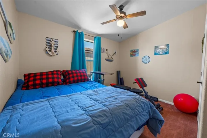 Bedroom with ceiling fan