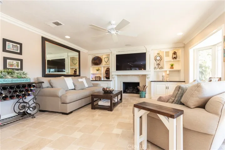 Beautiful lighting in the family room.