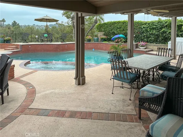 Covered area offers shade.