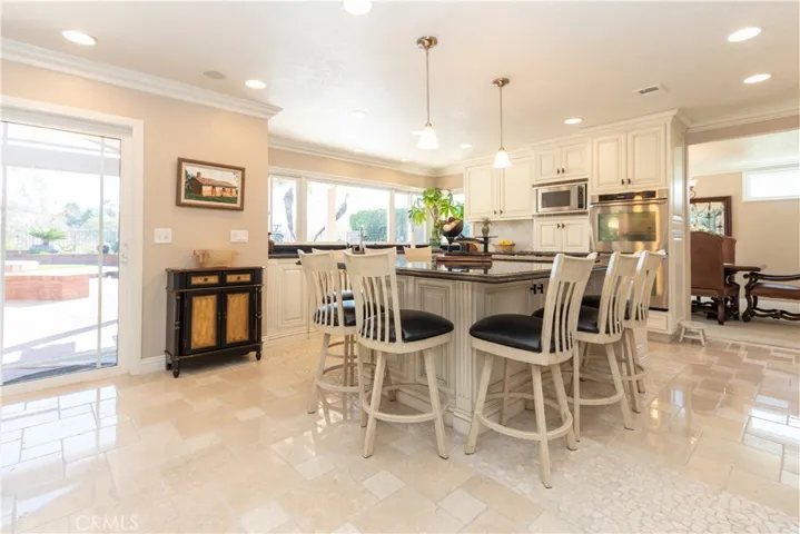 Dazzling, huge center island kitchen.