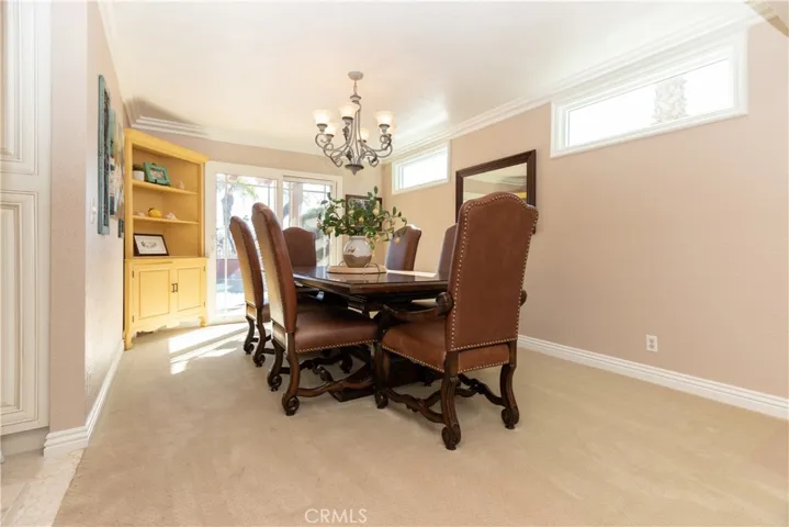 Sliding doors in the formal dining room.