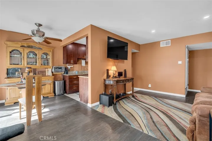 Living Room opens into Dining area.