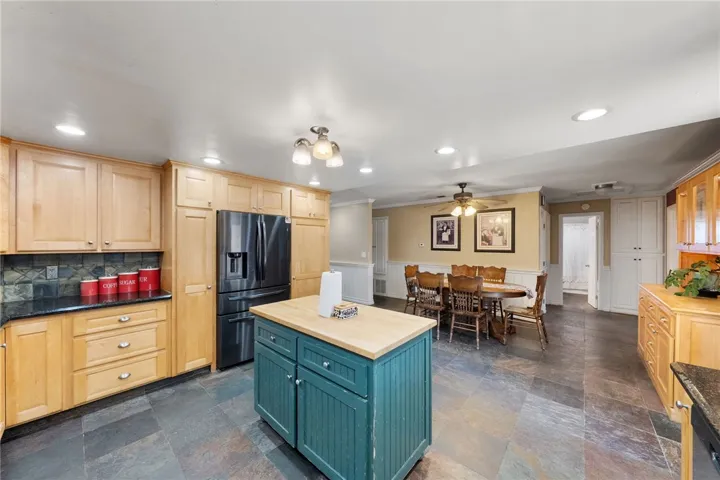 kitchen and dining area