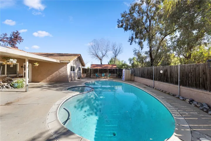 backyard pool area