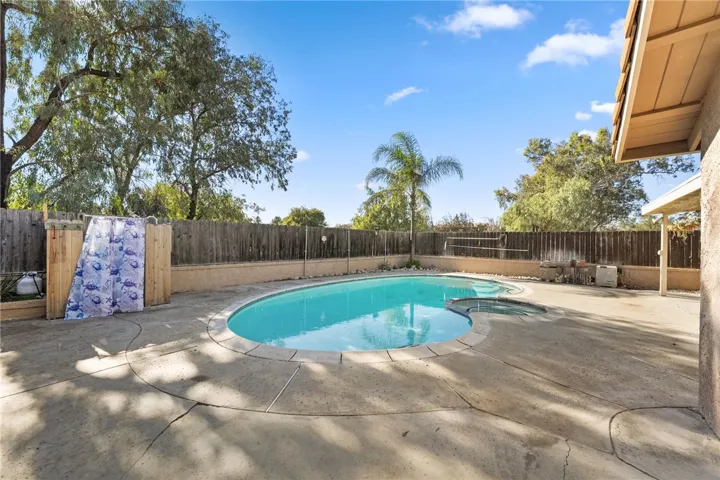 pool and outdoor shower with hot and cold water
