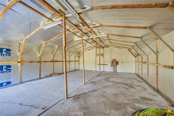 Inside the insulated shop