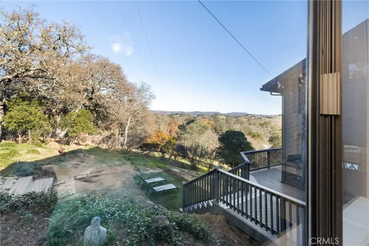 View of the backyard from the bedroom.