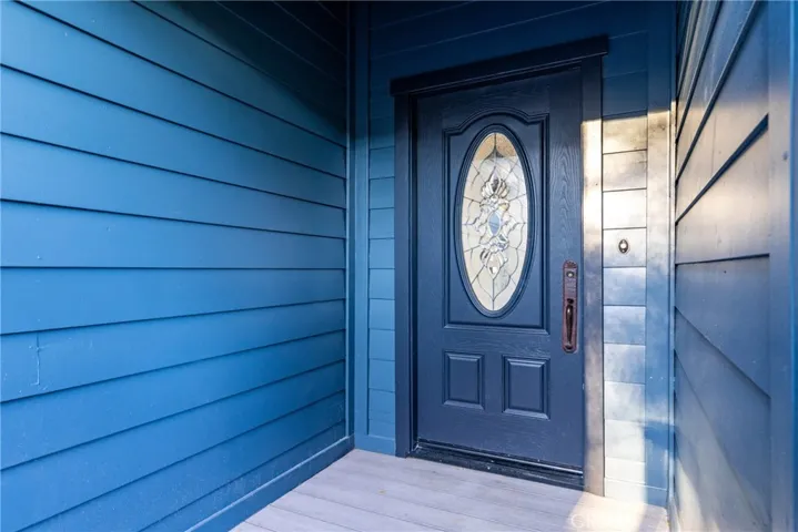 Attractive front door with new paint.