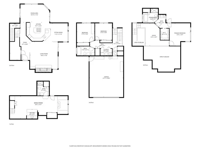 Floorplan of home. Layout and measurements are approximate.