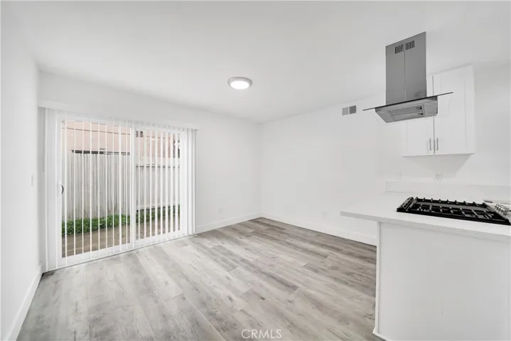 Dining room has sliding door access to the outside patio.