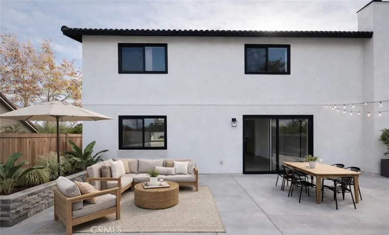 Virtually staged Backyard