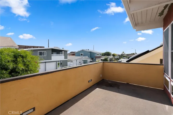 Roof top deck with view of coastline