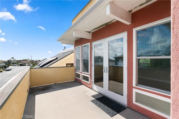 Roof top deck with view of coastline