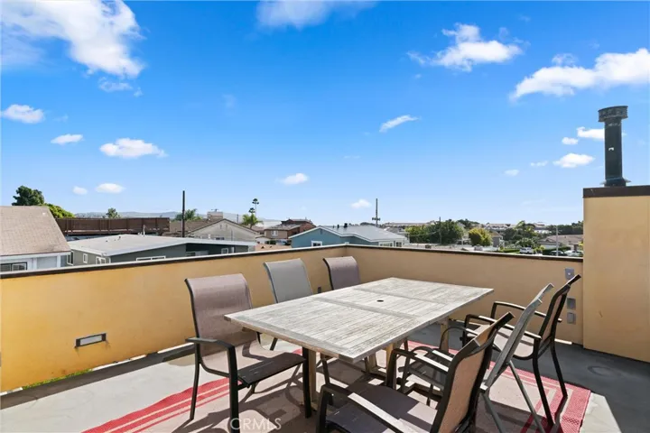 Roof top deck with view of coastline
