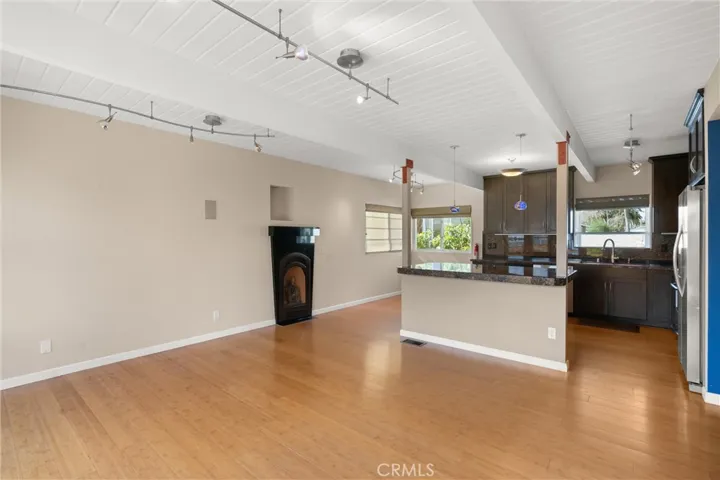 Living, dining and kitchen