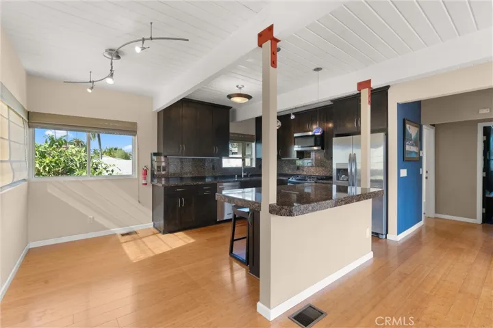 Living, dining and kitchen