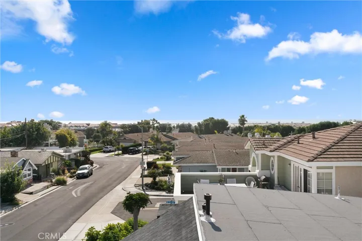 Roof top deck with view of coastline