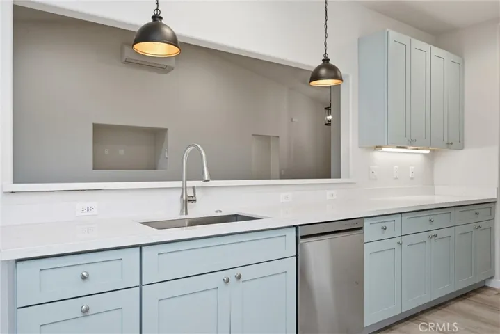 Kitchen looking toward living area.