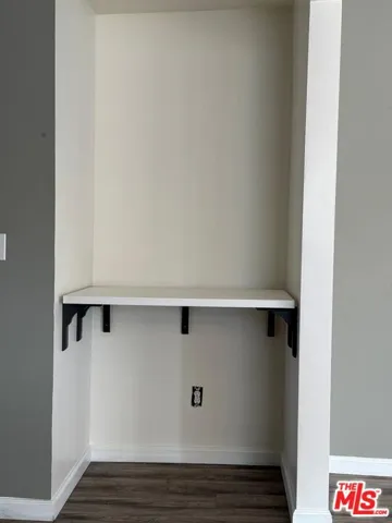 computer desk in living area