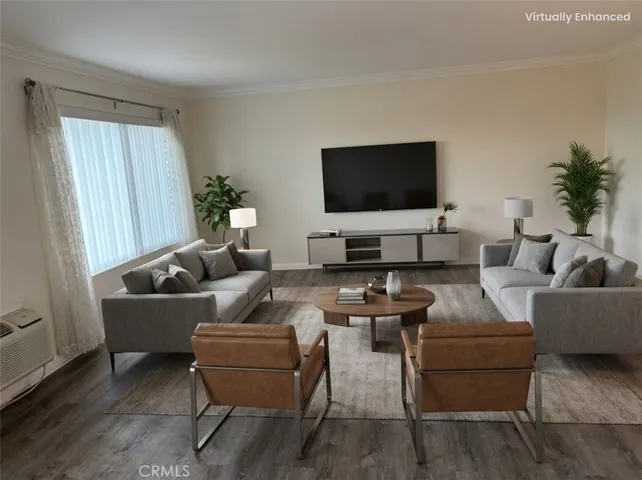 Virtually Staged Living Room with Modern