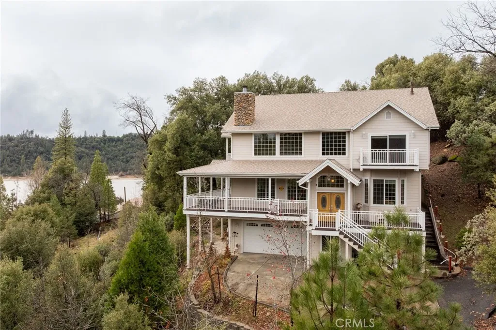 drone shot of front of home