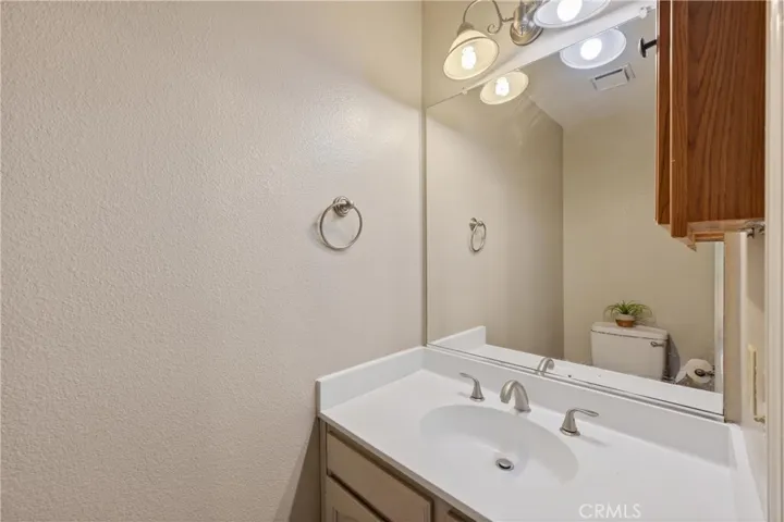 Convenient downstairs powder room