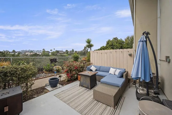 Patio with canyon views and sunsets