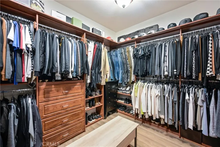 Walk-in closet with organizers