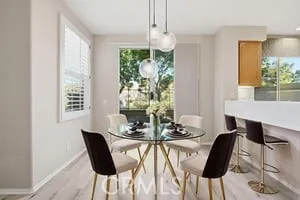 Virtually staged Dining Room