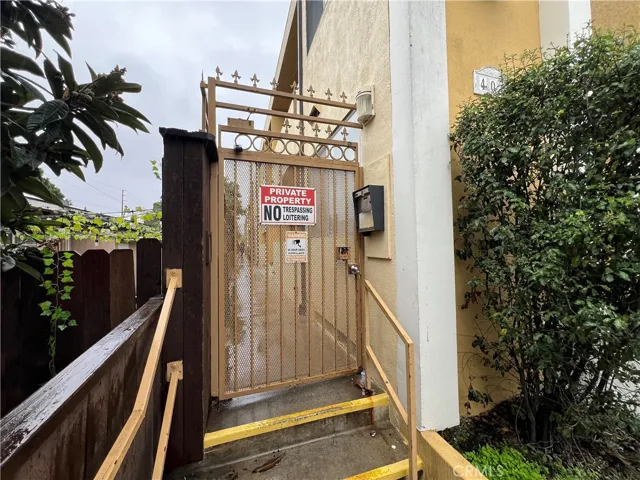 Gated entry with code box