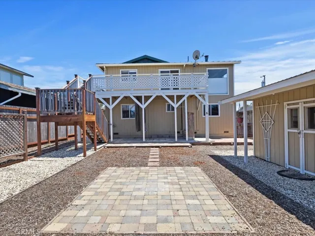 Middle section below deck is where hot tub was installed