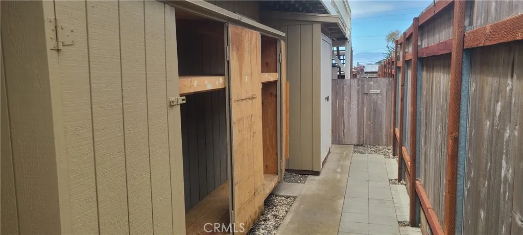 lots of outside covered storage
