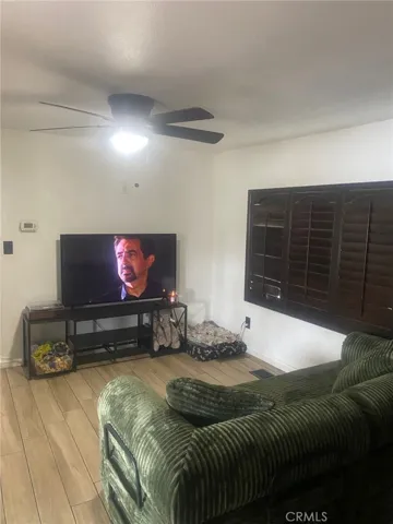 Living Room with custom woodshutters