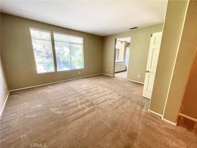 View of Master bedroom and bathroom from retreat.