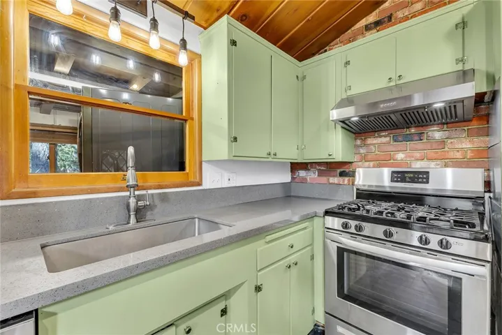 Kitchen sink and stove

