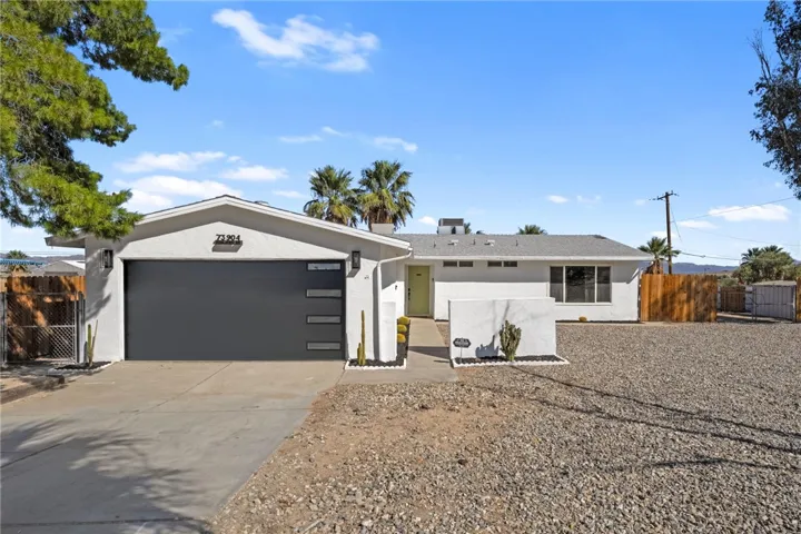 Digitally enhanced to show brand new garage door