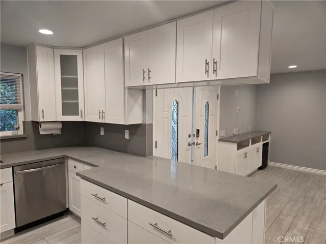 Customized kitchen with large counter top area added