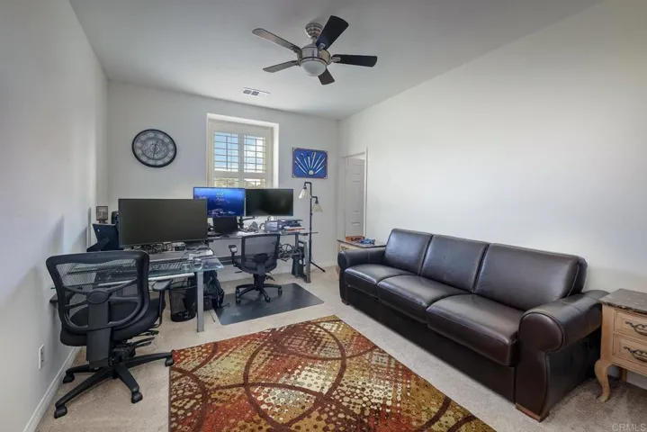 Upstairs bedroom currently used as an office.