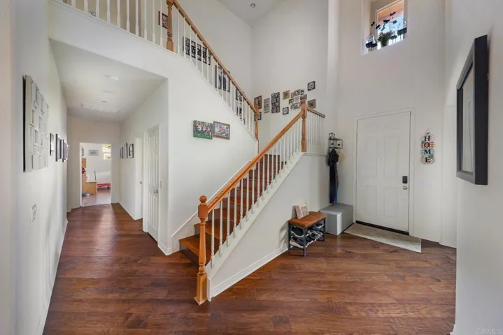 Hardwood all the way up the stairs including the hallway