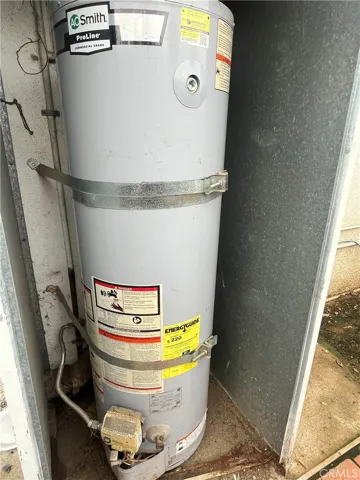 Water Heater is strapped