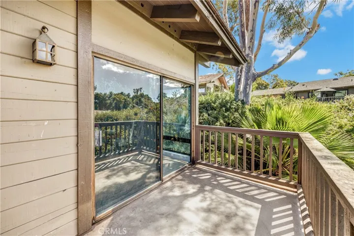 The balcony outside of the dining room.