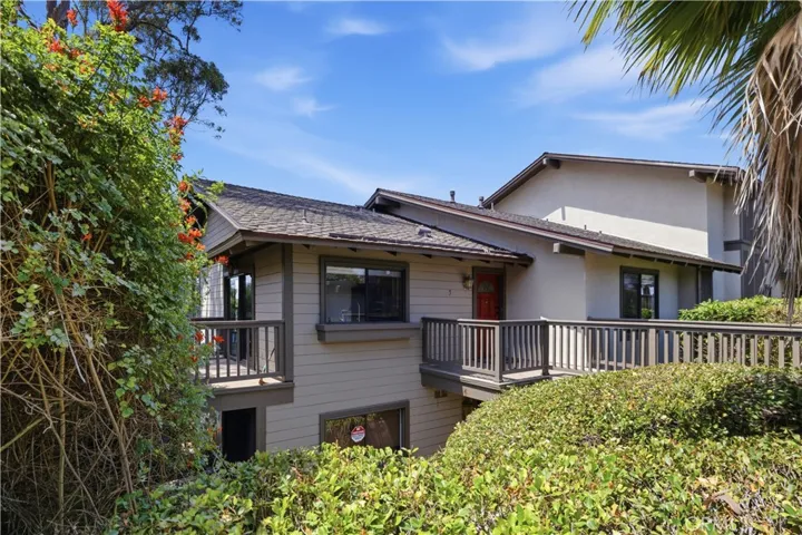 The first balcony is shown to the left, a small patio space by the front door. Your downstairs neighbor is below you