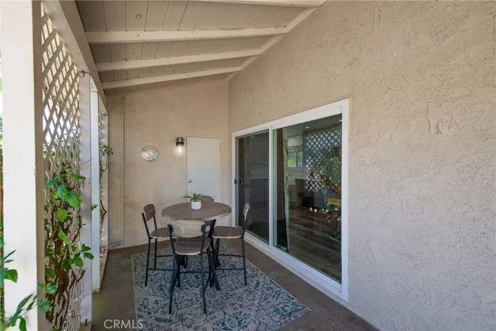 Covered patio off the kitchen.