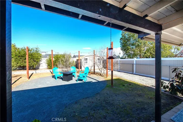 Rear covered patio.