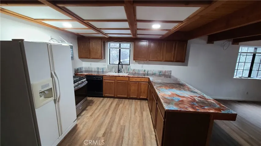 Unit B Kitchen with custom made countertops.