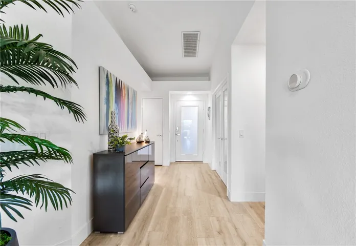 Looking back at the front door, into the front entry hall