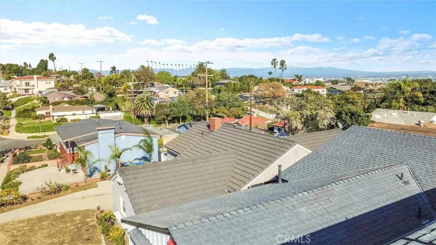 views of the San Gabriel Mountains in the distance.