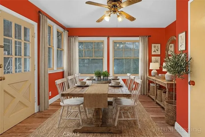 dining area with virtual staging